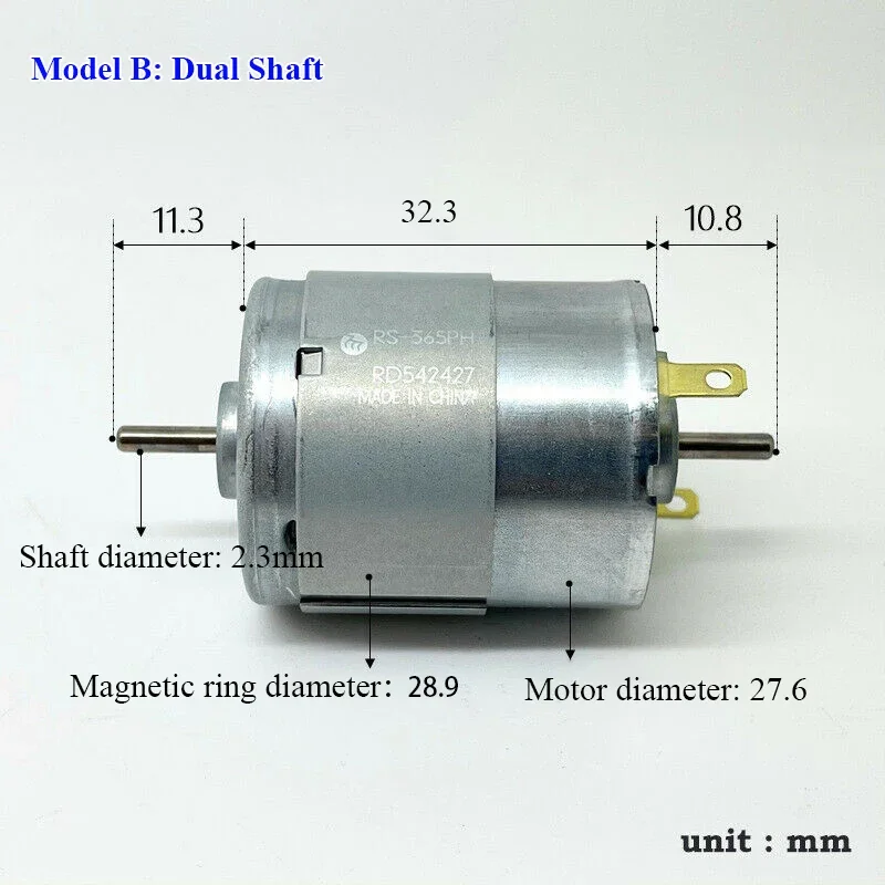 MABUCHI RS-365PH-13205 DC12V 18V 24V Мини 28 мм электродвигатель 2 3 одинарный вал/двойной вал для
