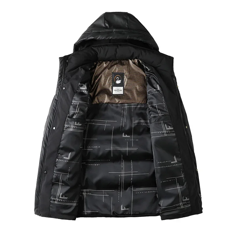 Новое поступление Suepr большая зимняя модная повседневная мужская куртка-пуховик