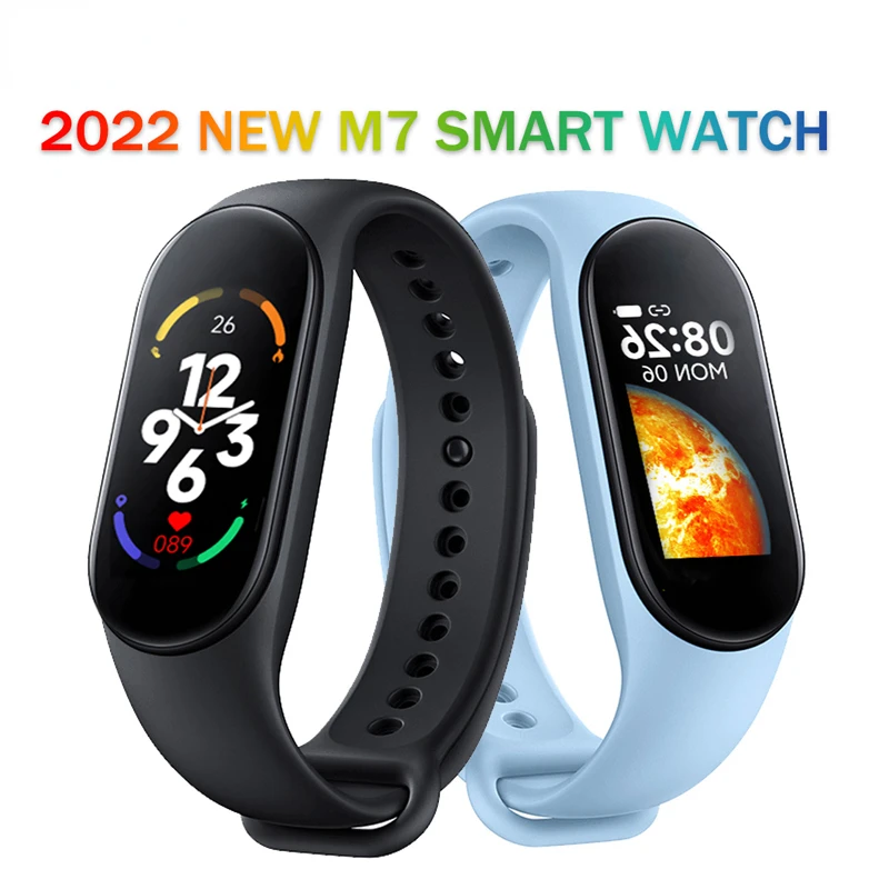 

Смарт-часы M7 для мужчин и женщин, спортивные водонепроницаемые цифровые наручные часы с динамическим дисплеем и трекером звонков, сообщени...