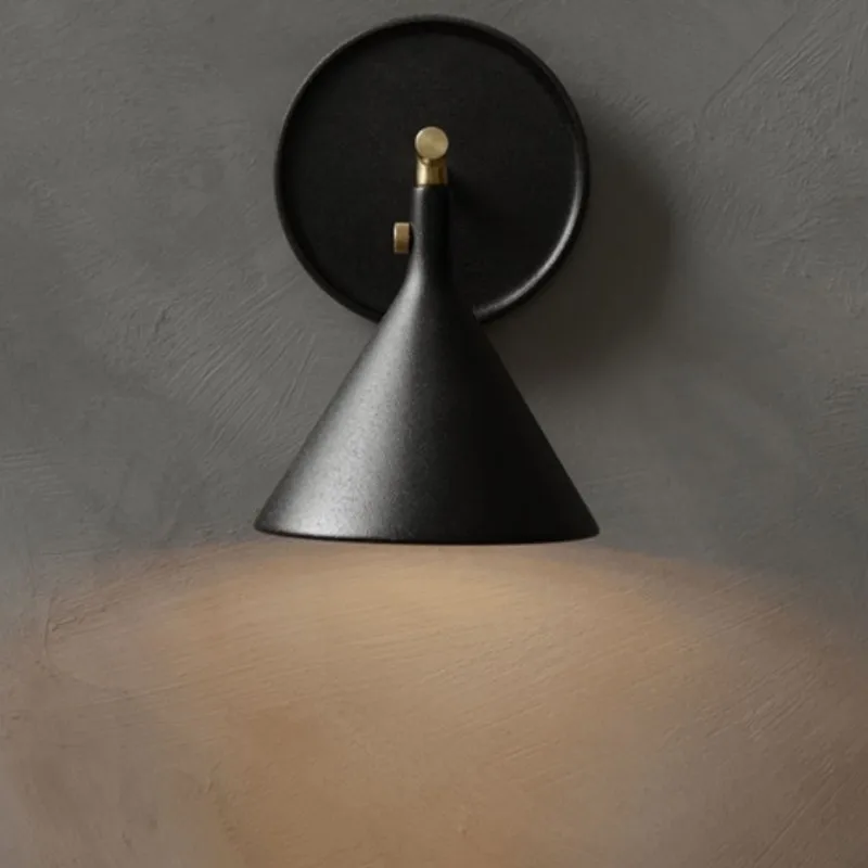 

Black bedside stairwell wall lamp light luxury bedroom door simple door cafe wall lamp E27 220V 110V