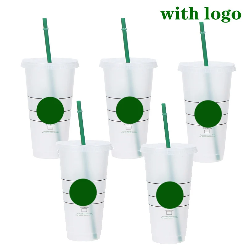 

Straw Cup With Lid 710ml Color Changing Coffee Cup With Logo Tumbler Matte Finish Bottle Reusable Drinkware Plastic Coffee Mug