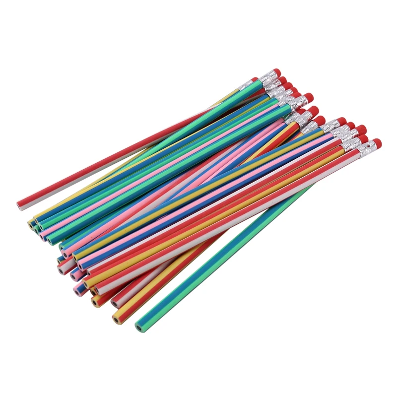 

25 Pcs Soft Flexible Bendy Pencils Magic Bend Toys School Stationary Equipment For Kids Party Bag Fillers Party Favor Supplies F
