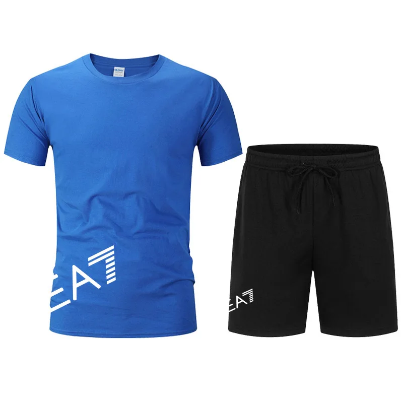

Fashion Brand Set Men Clothing 2020 Summer New 2pcs/set Tracksuit men's T-shirt + Shorts Sets Mens Casual Shirts Sportswears