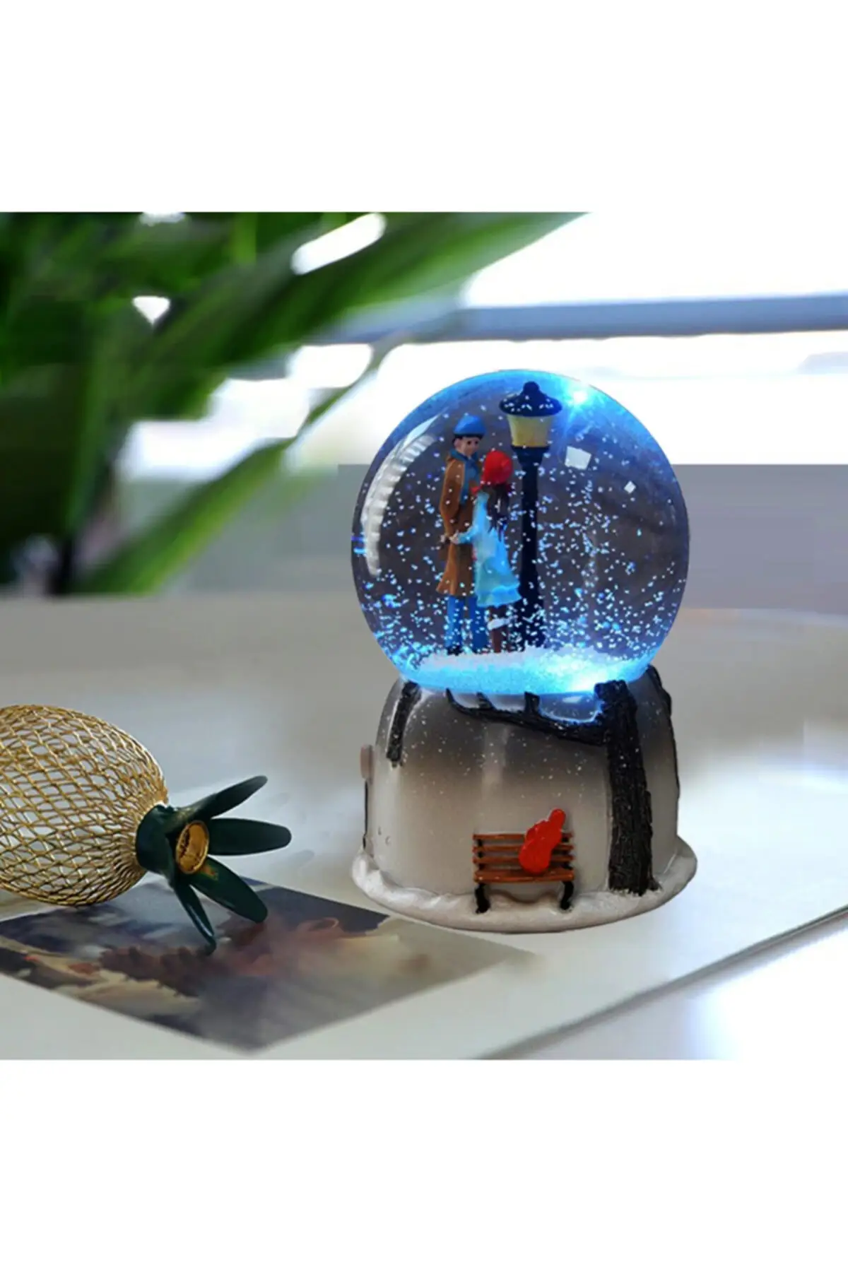 Милая Ночная подсветка на заказ светящийся снег декоративное украшение посуда