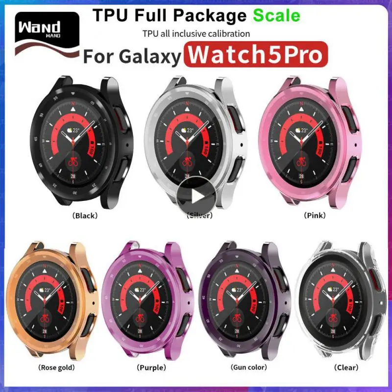 

For Samsung Galaxy Watch5 Electroplated Protective Sleeve Pc Dustproof Watch Protection Shell Watch Cover Accessories 45mm