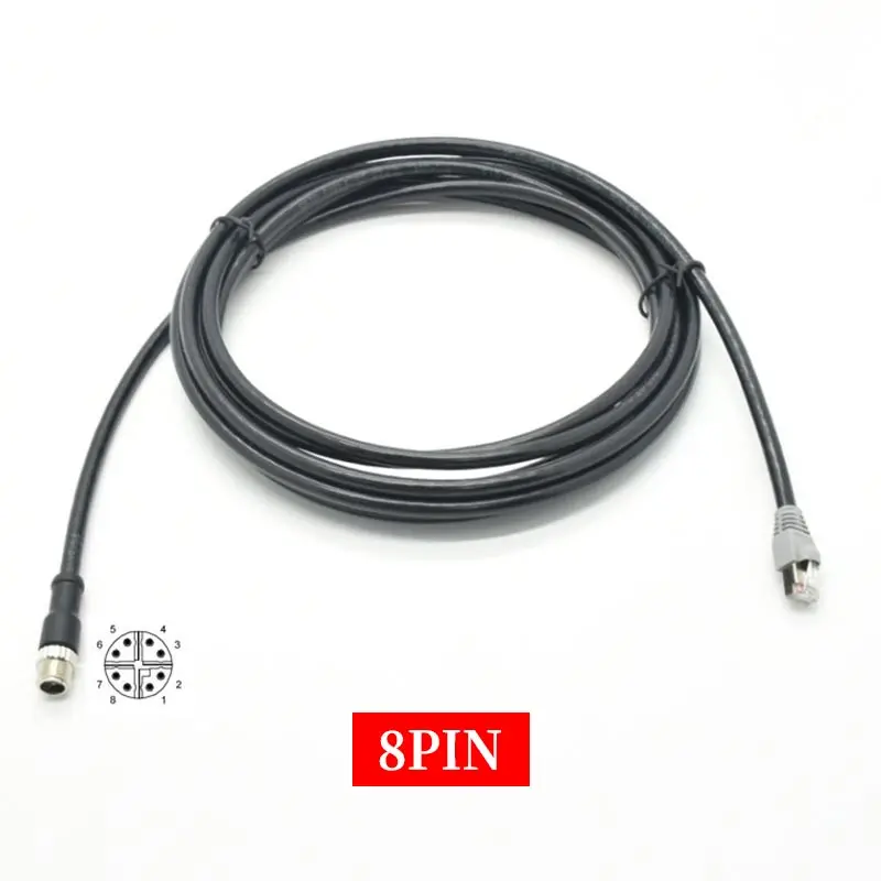 Соединительный кабель M12 X-type 8-контактный штекер к RJ45 CAT6a сетевой шнур