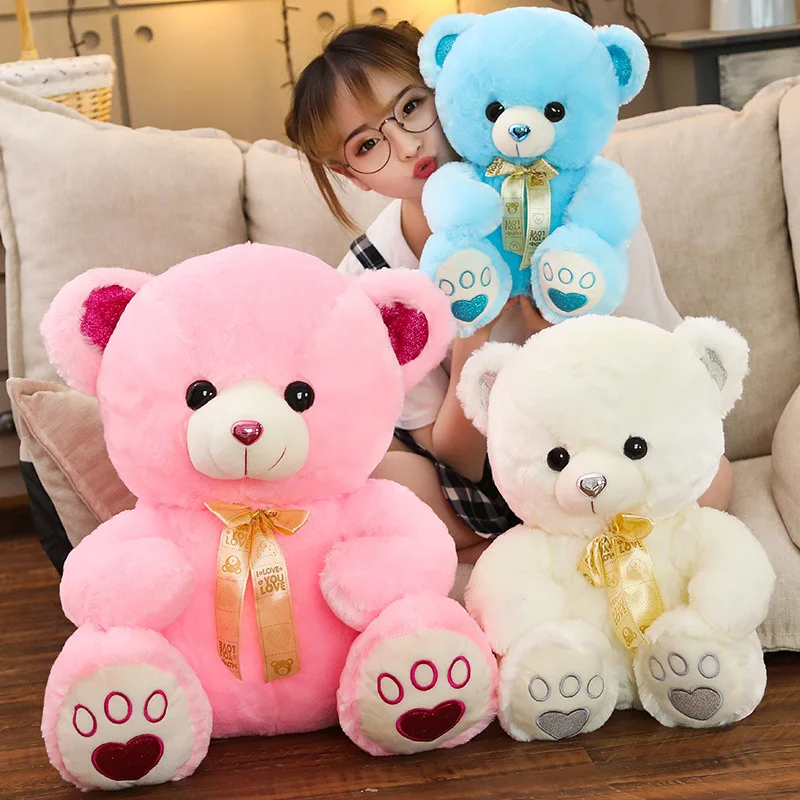 

2022 new Cute teddy bear doll plush toy girl heart hug bear doll doll children's birthday gift