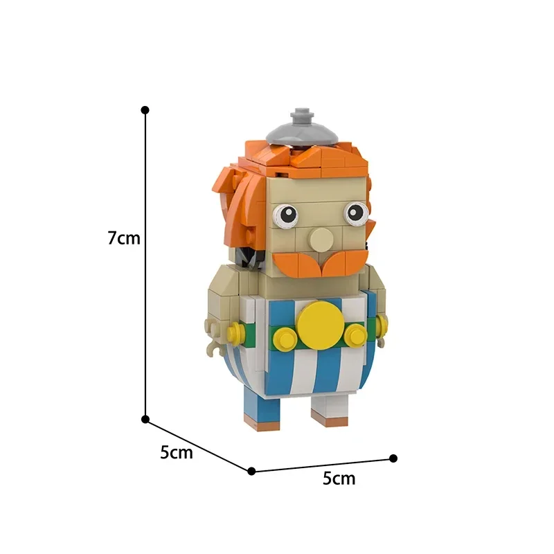 Аксессуары в стиле аниме Obelixed Brickheadz строительные блоки фигурки с квадратной