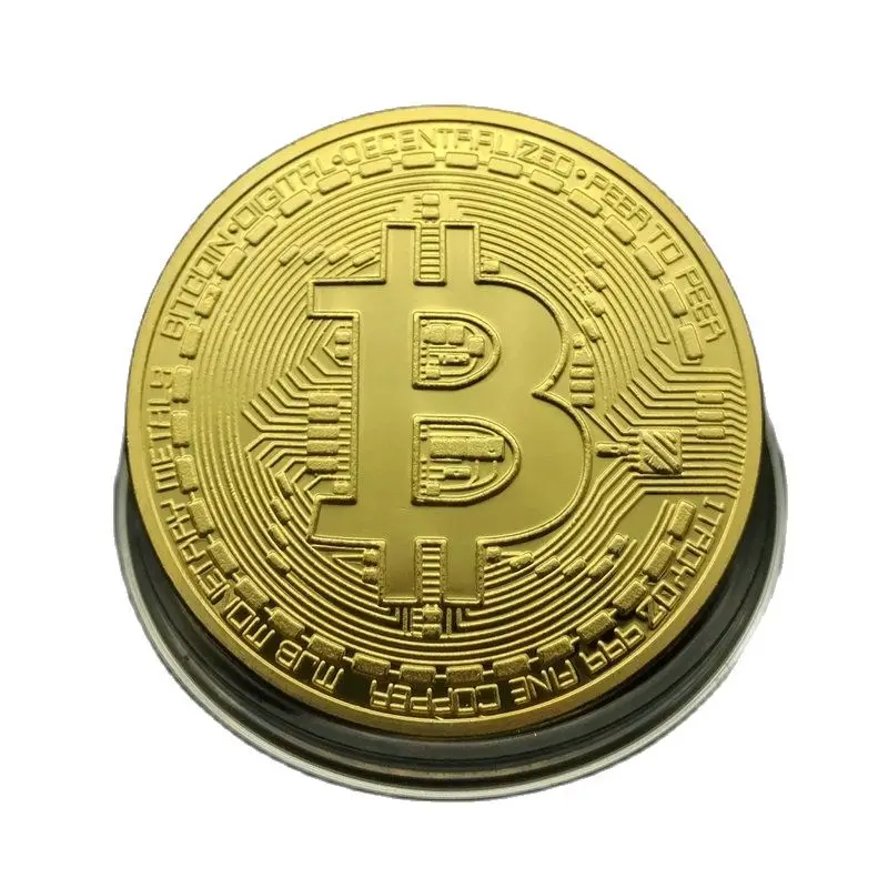 

Позолоченная монета США Биткоин BTC иностранная валюта Виртуальная памятная Новинка сбор исторических запоминаний