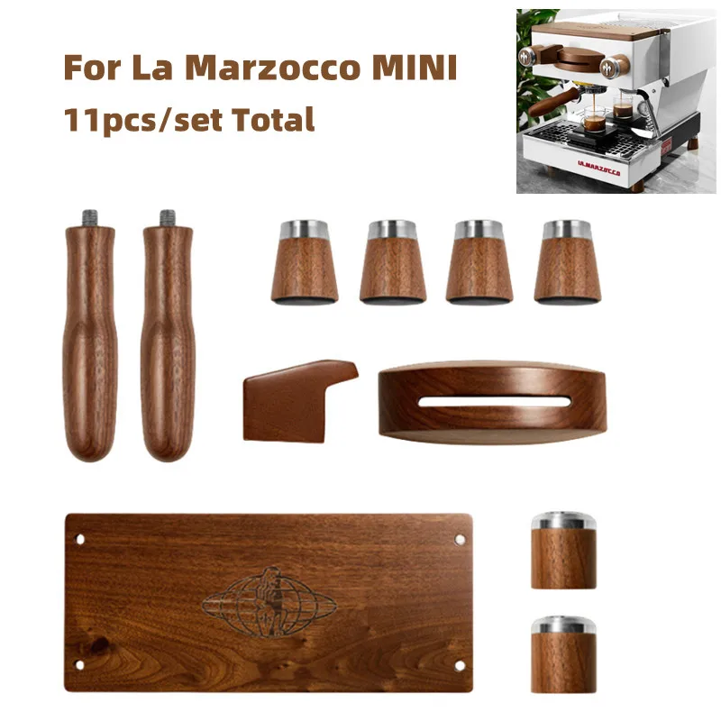 

11pcs Wood Kit Coffee Machine Modification For La Marzocco MINI Wooden Handle Tools Espresso Accessories For La Marzocco MINI