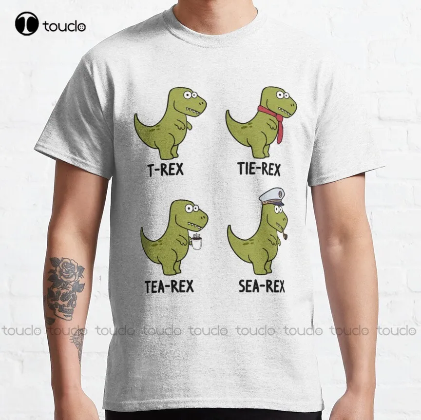 

Different Sides Of A Dinosaur Pun Funny Classic T-Shirt Red T Shirt Fashion Design Casual Tee Shirts Tops Hipster Clothes Xs-5Xl