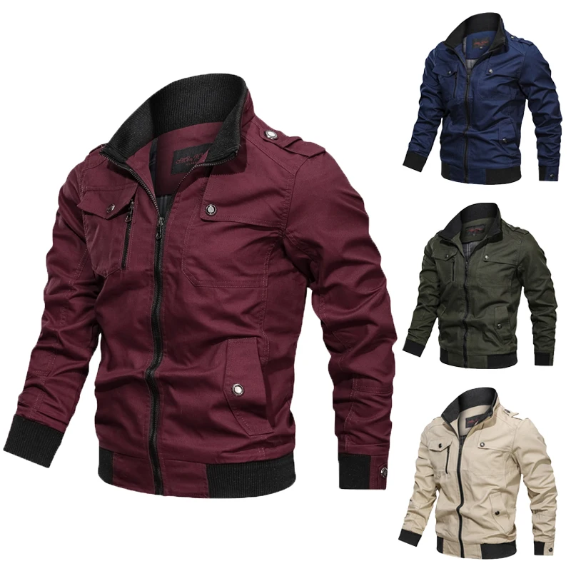 

2022 New Men Military Jackes Coat Mens Autumn Winter Bomber Jackets Mens Casual Outdoor Windproof Army Jacket Male 5XL Plus Size