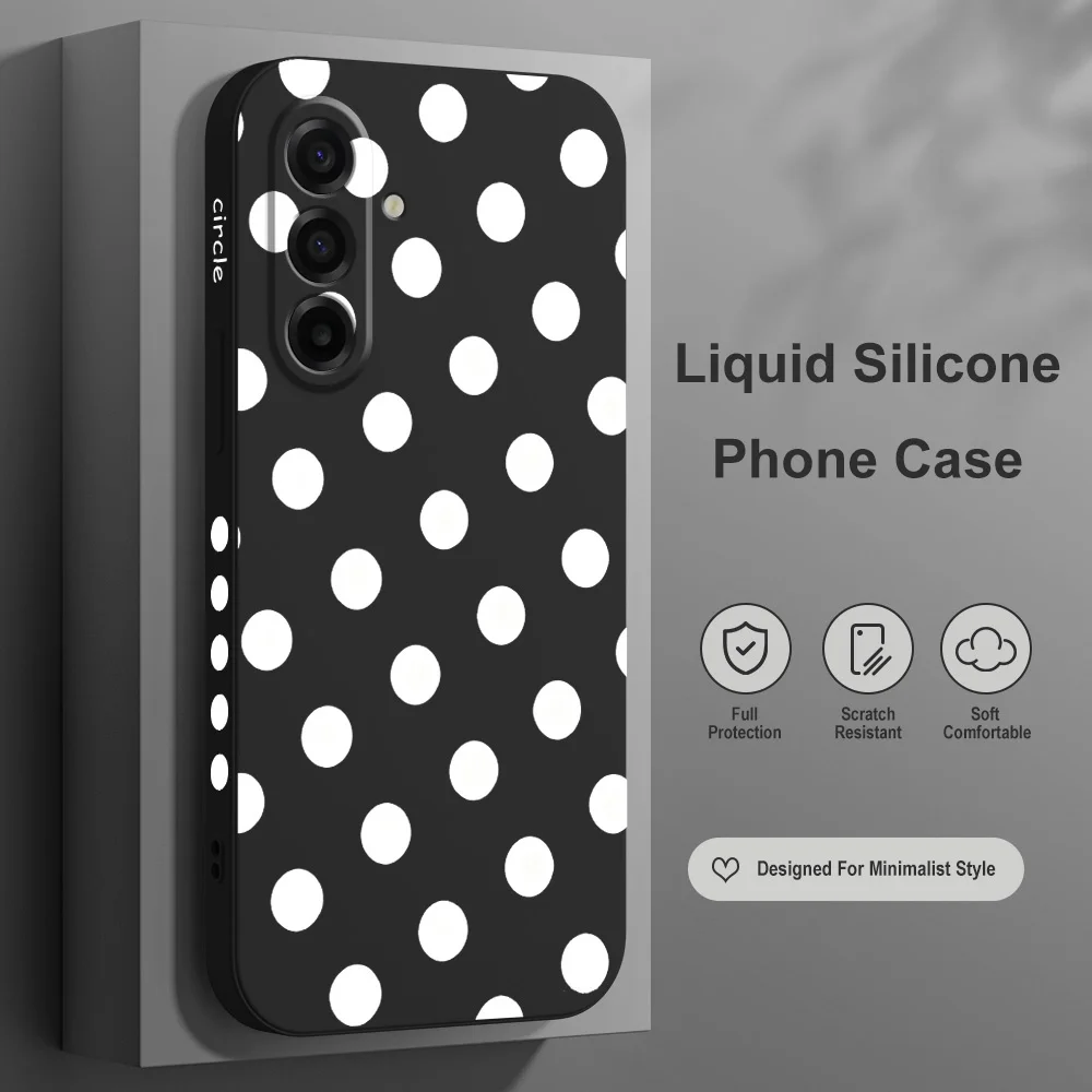 Фото Round Dot Phone Case For Samsung Galaxy A57 A37 A27 A17 A56 A36 A26 A16 A06 A55 A35 A25 A15 A05 A54 A34 A24 A14 Cover №1