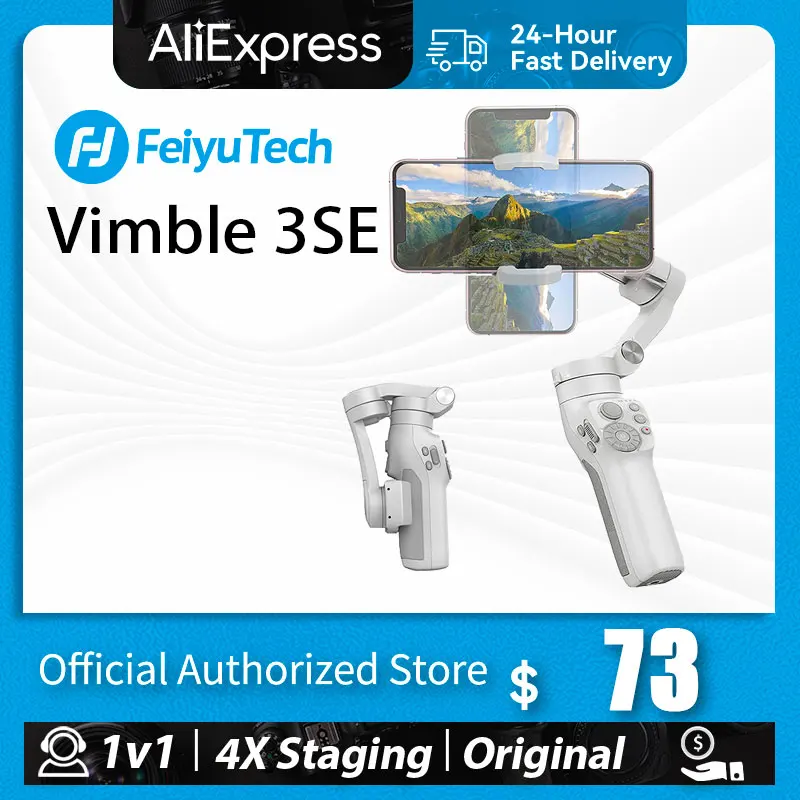 Новый оригинальный 3-осевой карданный подвес FeiyuTech Feiyu Vimble 3SE, портативный складной подвес для iPhone 14 Pro Max Samsung S23