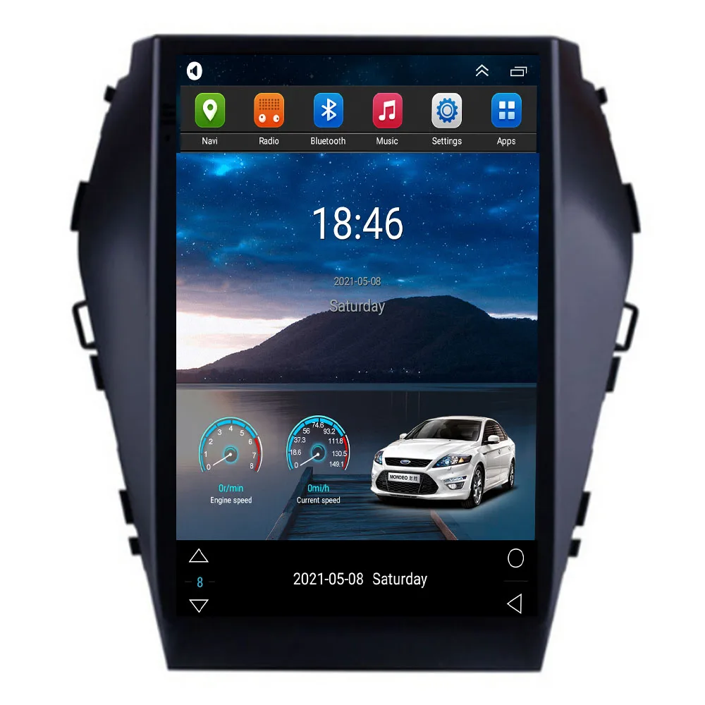 

For Tesla Style 2Din Android 12 Car Radio For Hyundai IX45 Santa Fe 2013-2035 Multimedia Video Player GPS Stereo Carplay DSP RDS