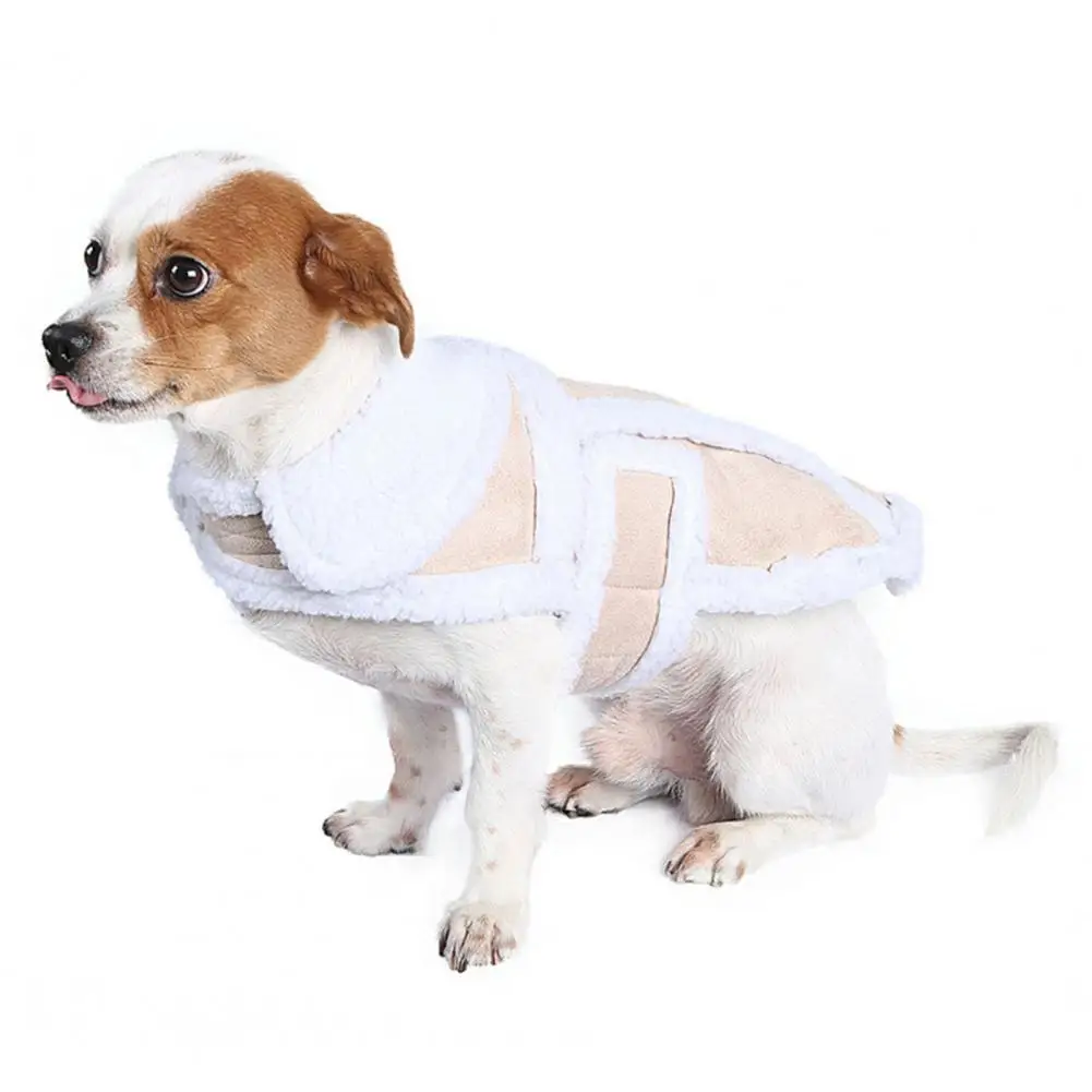 

Pretty Dog Vest Fine Workmanship Fastener Tape Pet Dog Sleeveless Coat Winter Clothes Lapel Collar Pet Jacket for Home
