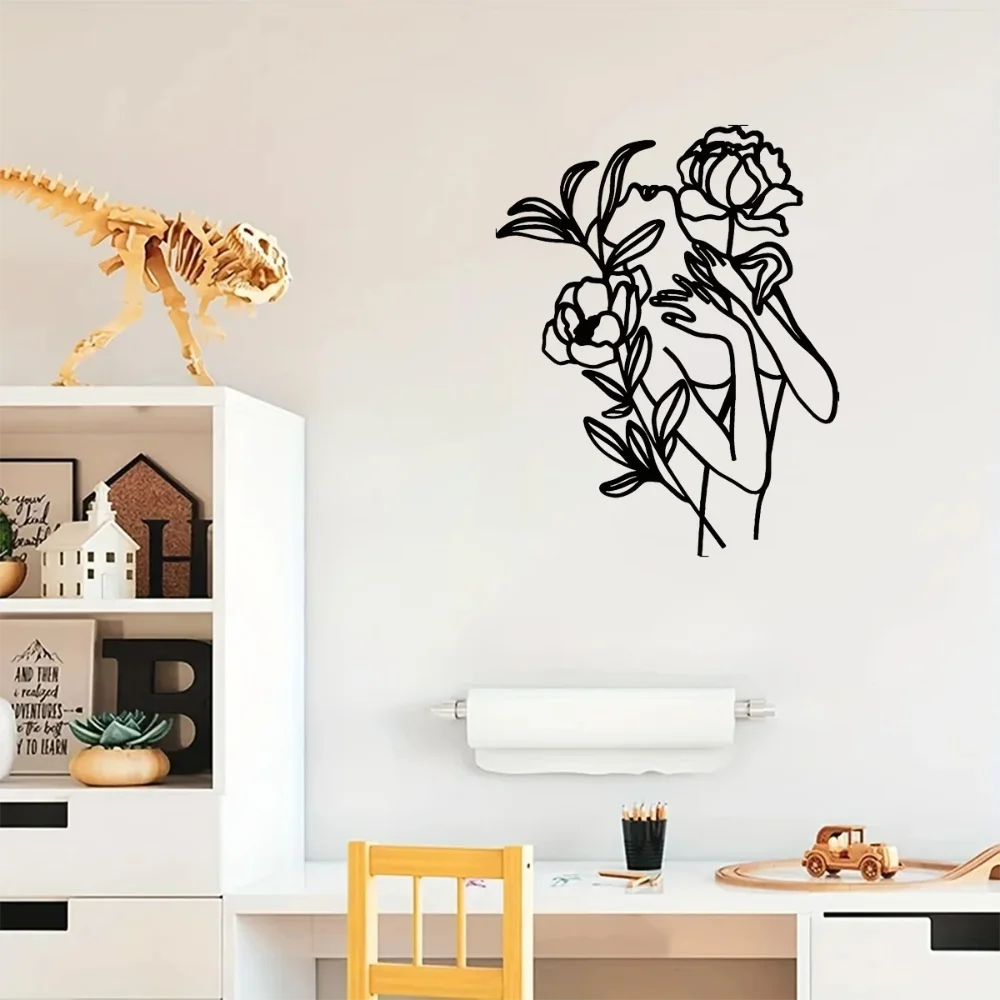 Современный Абстрактный Цветочный Металлический Настенный Художественный