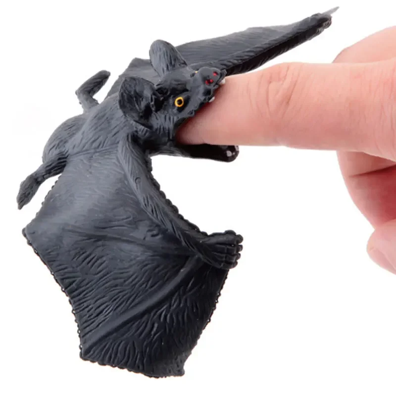 Мягкая Поддельная 3D Черная Летучая Мышь Украшение На Хэллоуин Латексная Опора В