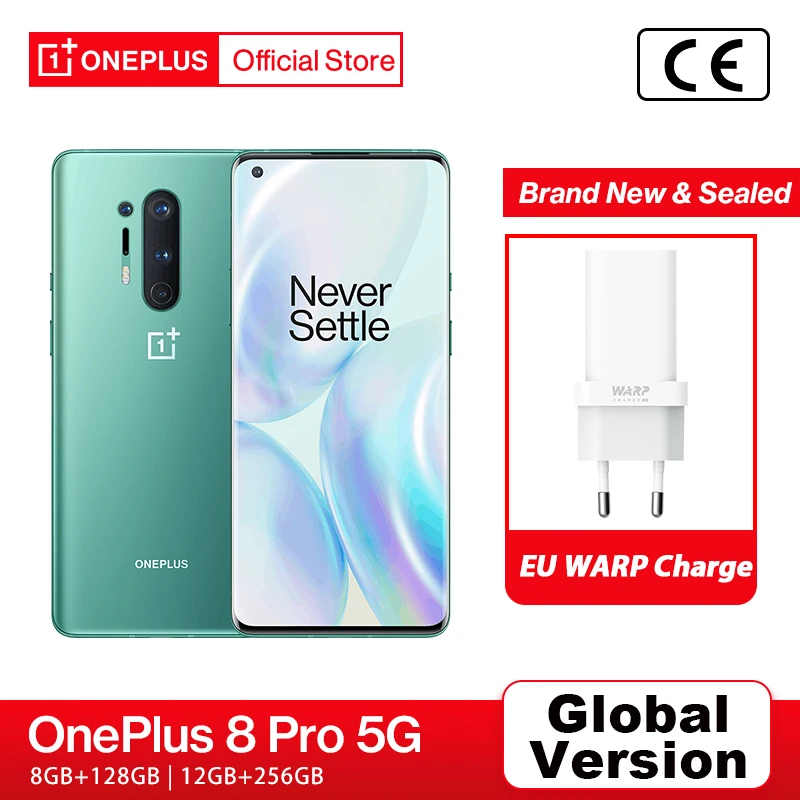  Смартфон глобальная версия OnePlus 8 Pro, Snapdragon 865, 8 ГБ, 128 ГБ, 6,78, 120 Гц, жидкий дисплей, 48 МП, четыре ядра, Официальный магазин OnePlus