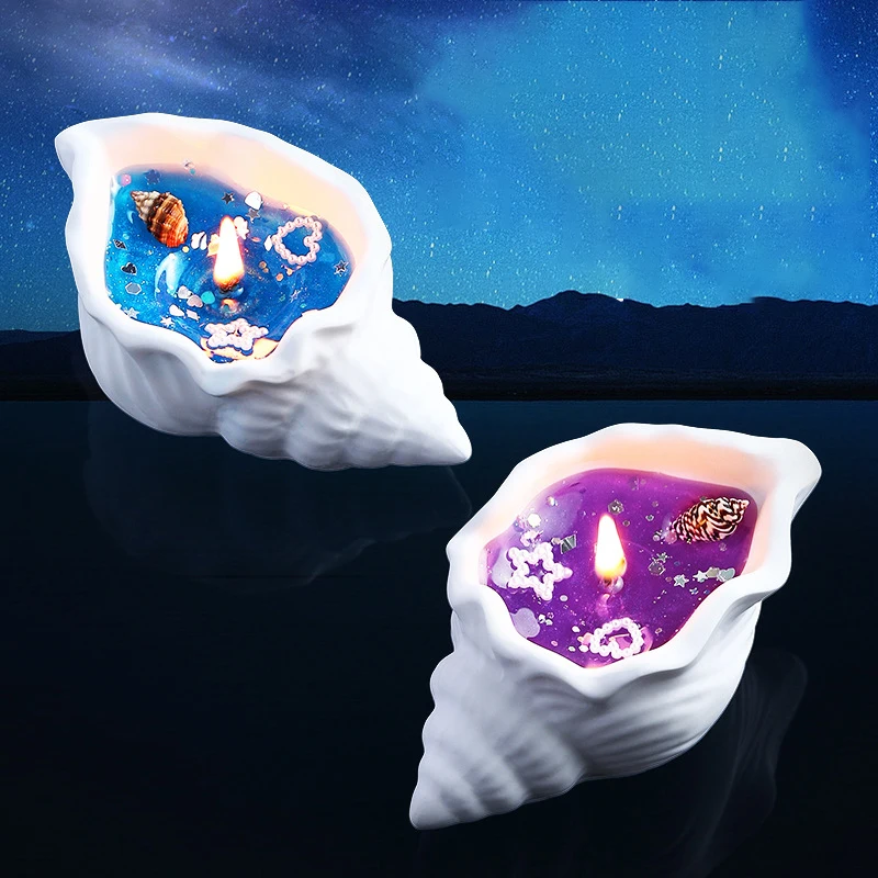 Свеча из ракушек морская звезда ракушка ароматерапевтические свечи орнамент