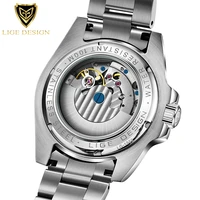 lige mechanical watch 10bar waterproof watches luxury fashion diver watch men automatic tourbillon fashion stainless steel clock