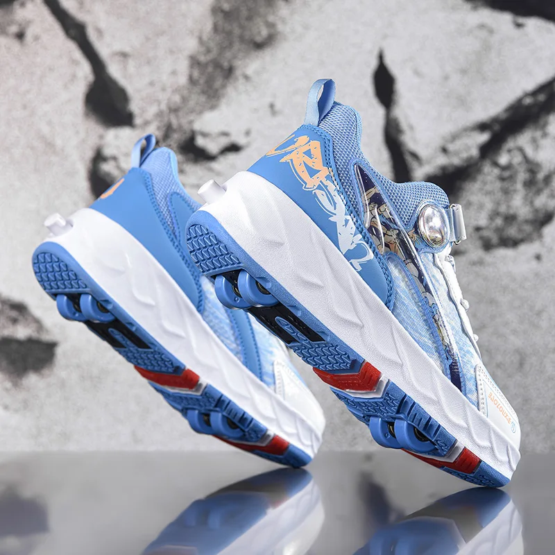 

Роликовые коньки, Детские Сникеры с колесами, детские роликовые коньки, модная уличная спортивная обувь для девочек и мальчиков, роликовые коньки 666-1