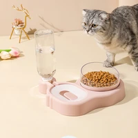 dog bowl detachable food container pet dishes cat feeder automatic combination rice water dispenser drinking bowl cat supplies