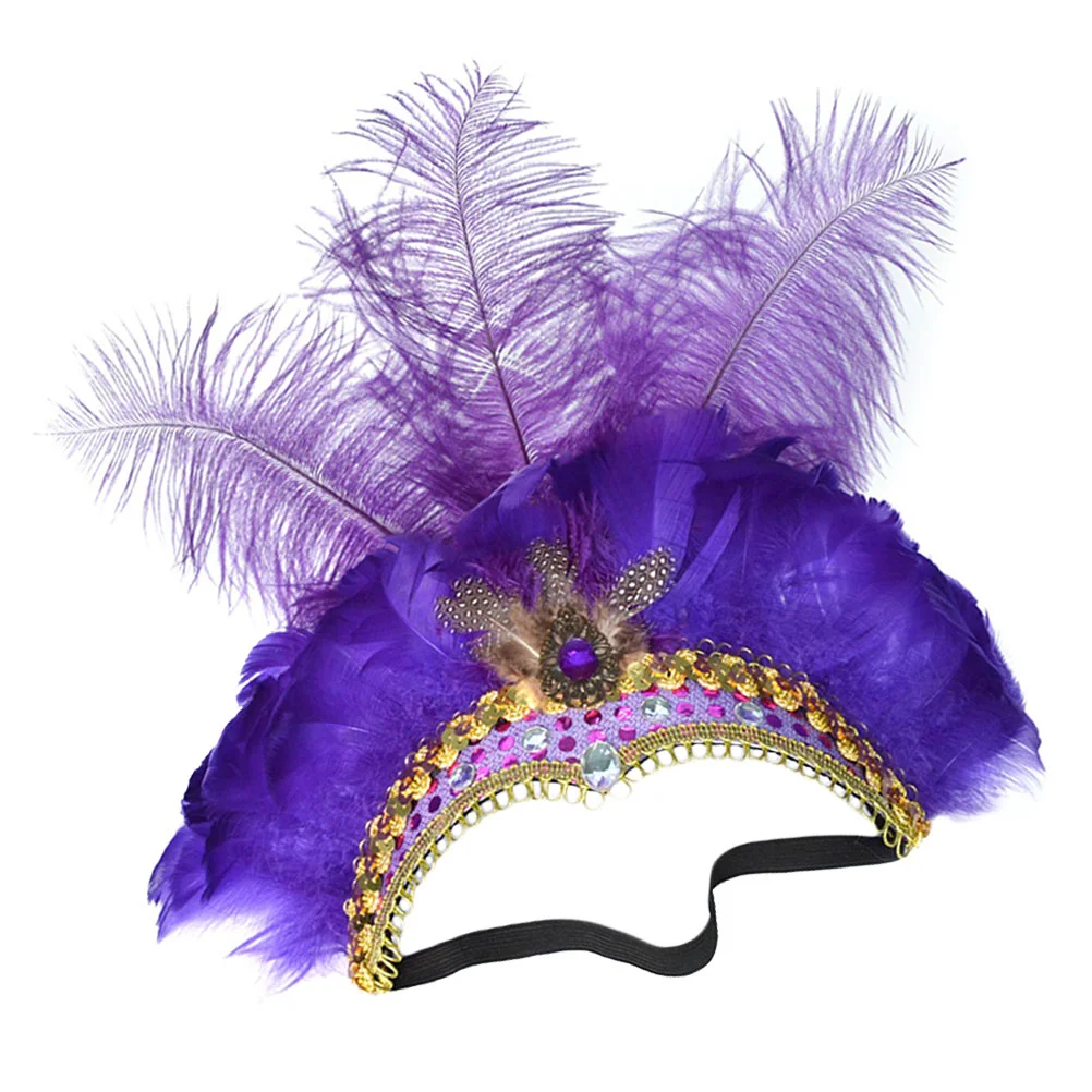 

Christmas Headband Make Carnival Feathers Hair Party Headdress Wedding Women's