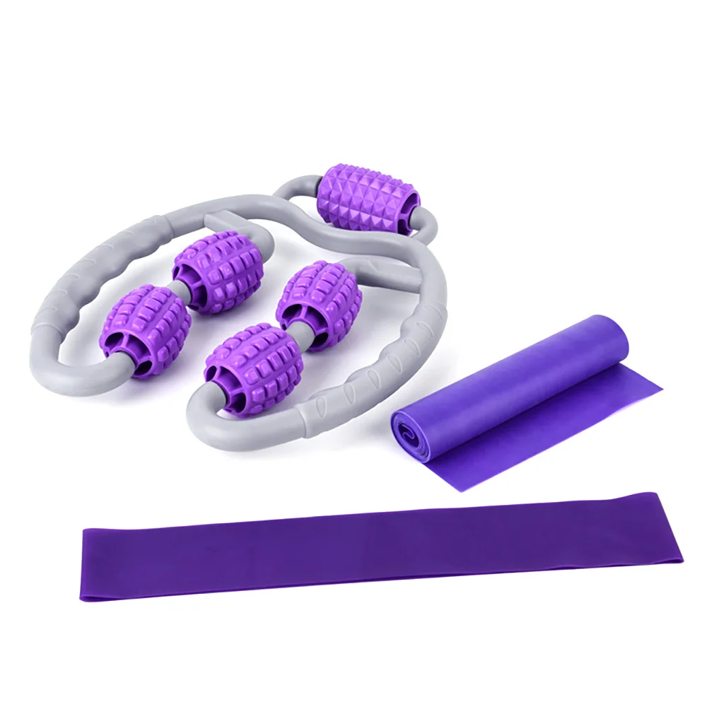 

Massage Roller Set U Shape Yoga Massager With Elastic Band And Ring