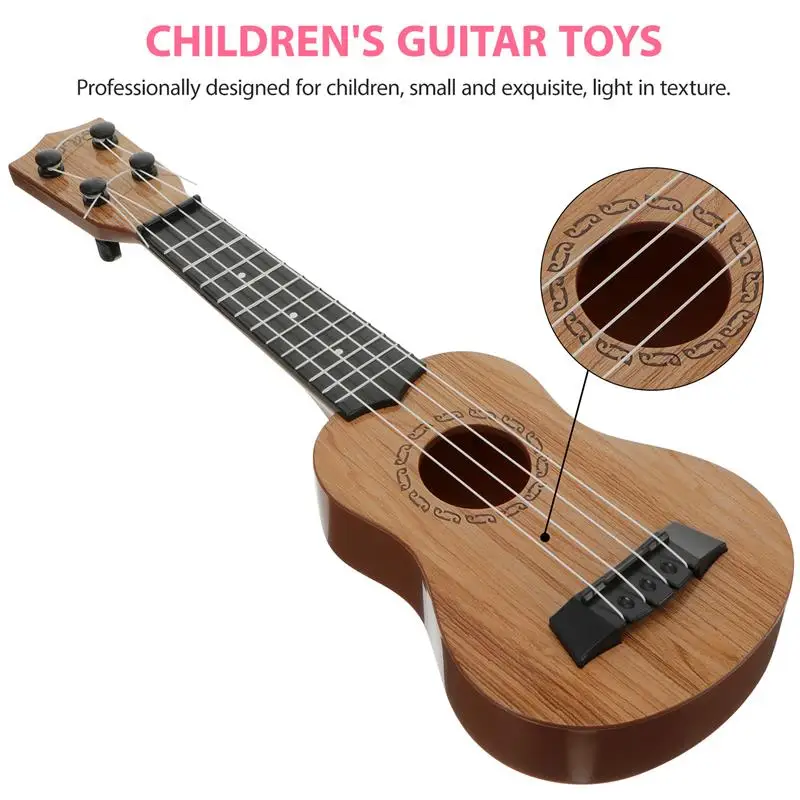 

1pc Plastic Ukulele Wooden Ukulele Instrument for Starter (Assorted color)