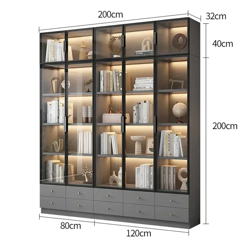 Библиотека для хранения Книжный шкаф Склад Полка-органайзер Стеллаж спальни