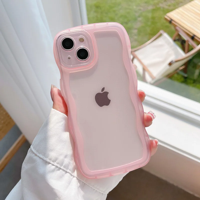 

Силиконовый прозрачный чехол-бампер для iPhone 11 12 13 Pro MAX X XR XS 7 8 Plus