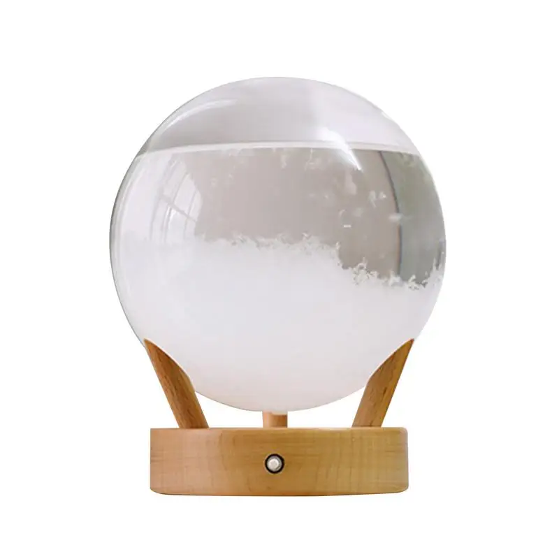 

Transparent Storm Glass Weather Monitoring Round Globe Durable Snow Globes For Valentine's Day Gifts Office Desk Home Decoration