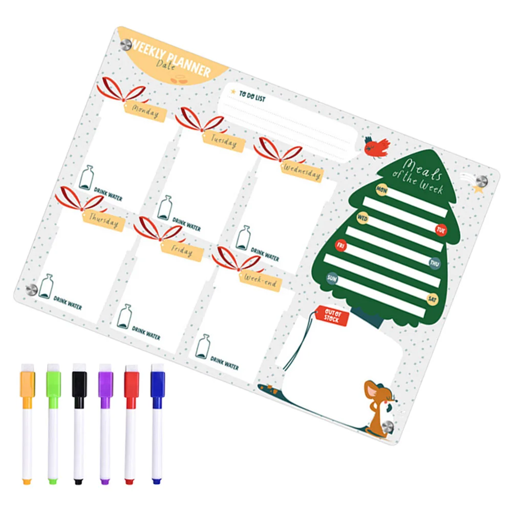 

Acrylic Refrigerator Dry Erase Board Magnetic Clear Refrigerators Walls Planner Fridge Whiteboard Pens