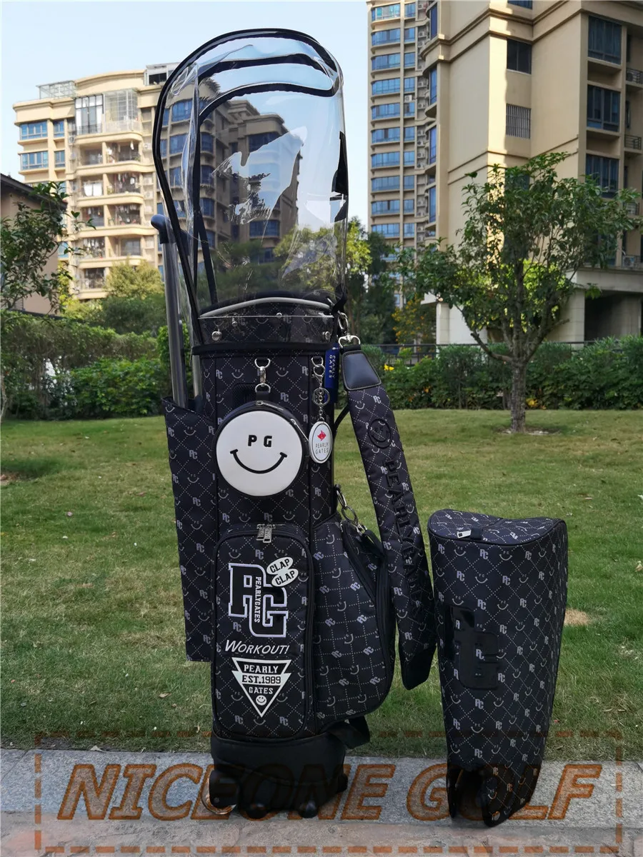 New golf bag Two round clubs Fashion pull rod bag Free double hat Outdoor leisure Fashion lightweight golf bag for men and women