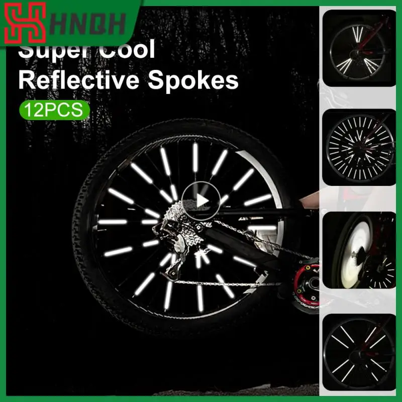 

Bicycle Wheel Reflective Spokes MTB Bike Spokes Reflector Warning Safety Fluorescent Stripes Bike Accessories