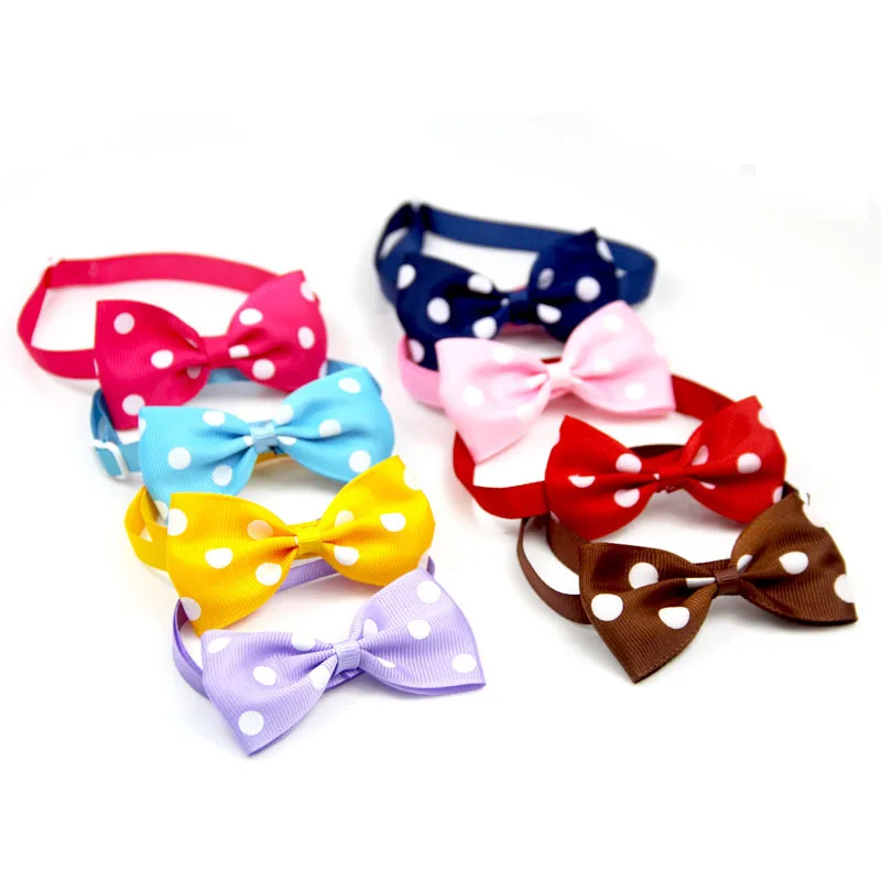 

Pet Dog Bow Tie Portable Useful Cartoon Convenient Cute Ribbon Dog Bow Ties Pet Colorful Polka Dot Bow Tie Dog Accessories