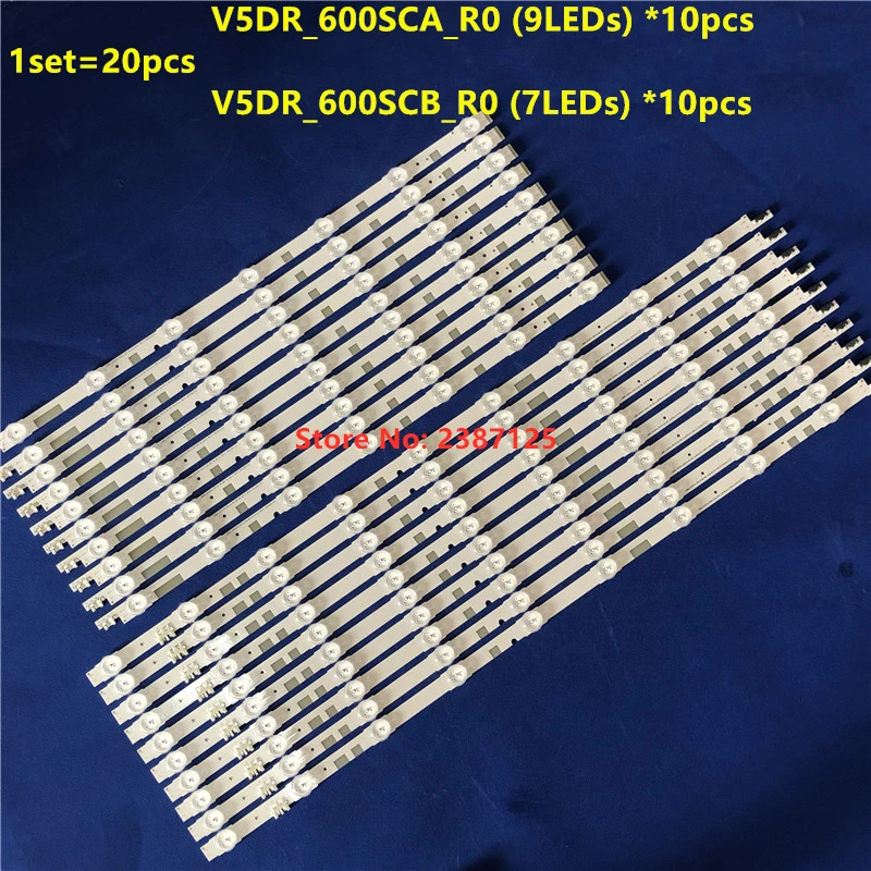 Фото Светодиодная лента, 20 шт., для UA60JS7200 UE60JU6800 UE60JU6850 UE60JU6870 UE60JS7200 V5DR_600SCA_R0 V5DR_600SCB_R0 BN96-38483A BN96-38484A №2