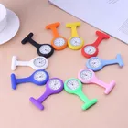 8 цветов, модные аксессуары для врачей, часы для медсестры, часы на лацкане, Силиконовые карманные часы-брелок, брошь, часы для медсестры