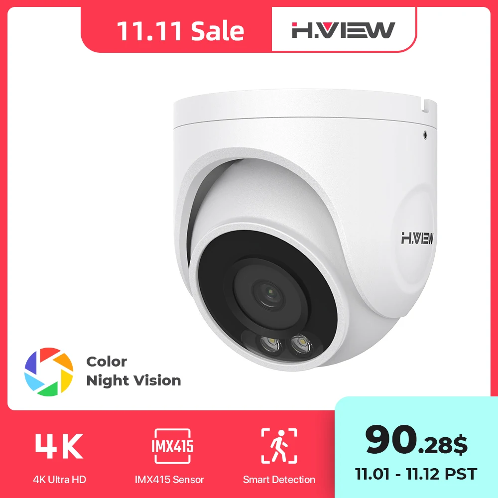 Цена Полноцветная камера ночного видения H.VIEW, 4K, Ip-камера Poe, 8 Мп, камера видеонаблюдения S, 6 МП, купольное аудио, видеонаблюдение для системы NVR Pаспродажа Полноцветная камера ночного видения H.VIEW, 4K, Ip-камера Poe, 8 Мп, камера видеонаблюдения S, 6 МП, купольное аудио, видеонаблюдение для системы NVR