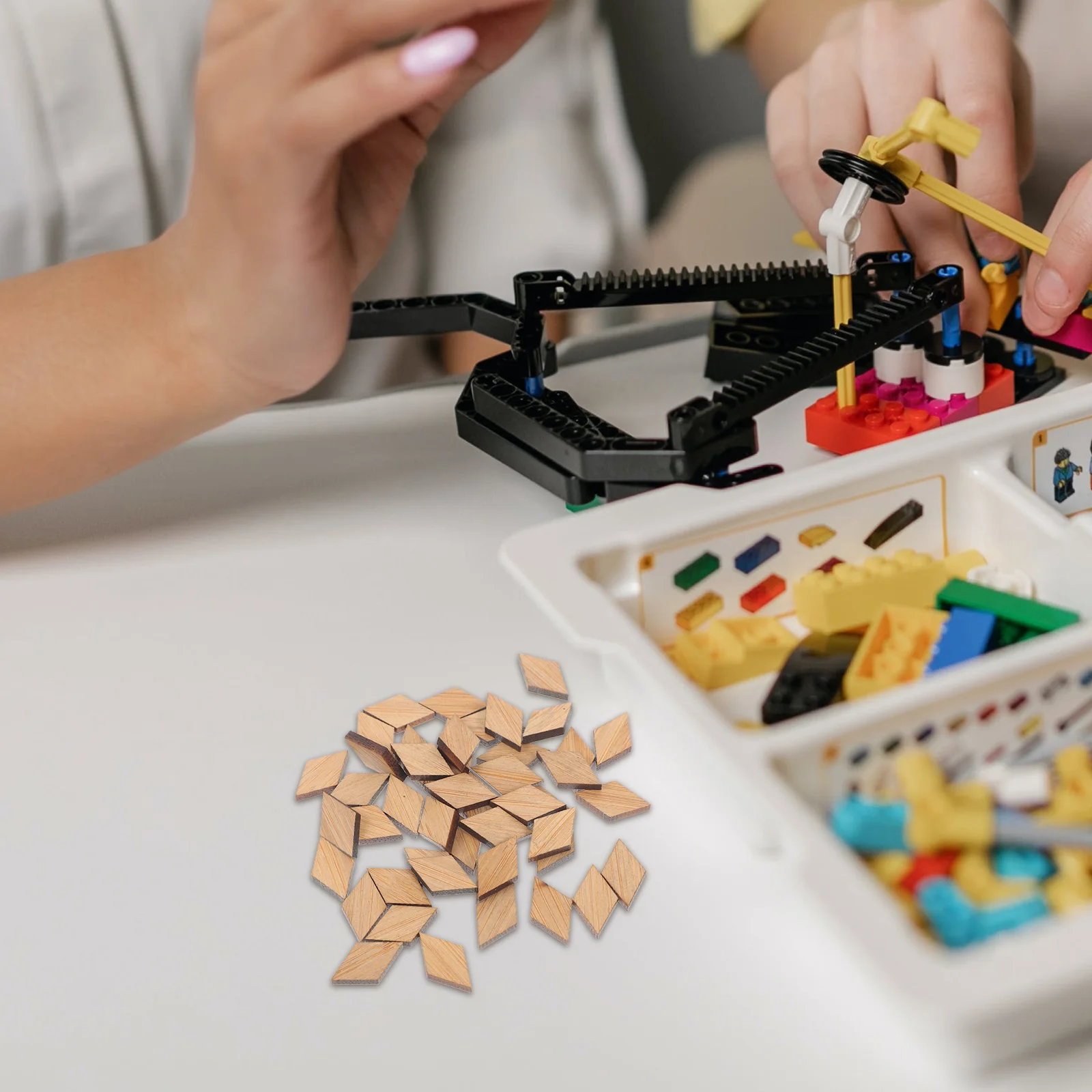 48 шт. бамбуковый собранный напольный дом миниатюрный декор крошечный для поделок