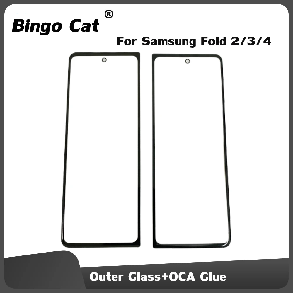 

5pc Outer Screen Glass+OCA For Samsung Galaxy Z Fold 2 3 4 5G F936 F900 F907 F916 F926 Front LCD Display Glass Repair Parts