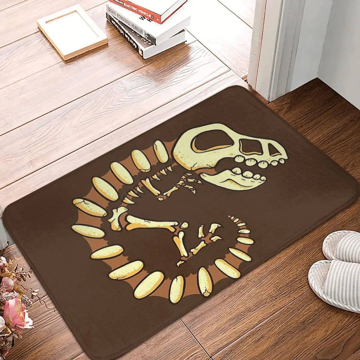 

Динозавр ископаемый, противоскользящий дверной коврик для гостиной, матовый динозавр, предмет интерьера входной двери