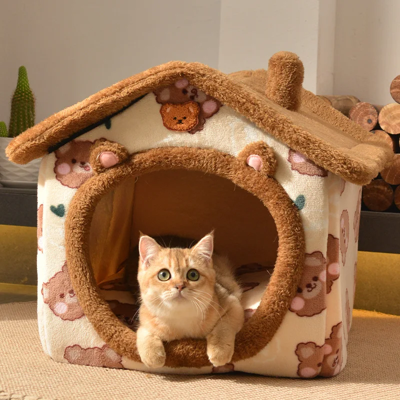 

Cat Beds Mats Nest Villa Dog House Four Seasons General Celebrity Closed Cat House Pet Products Supplies