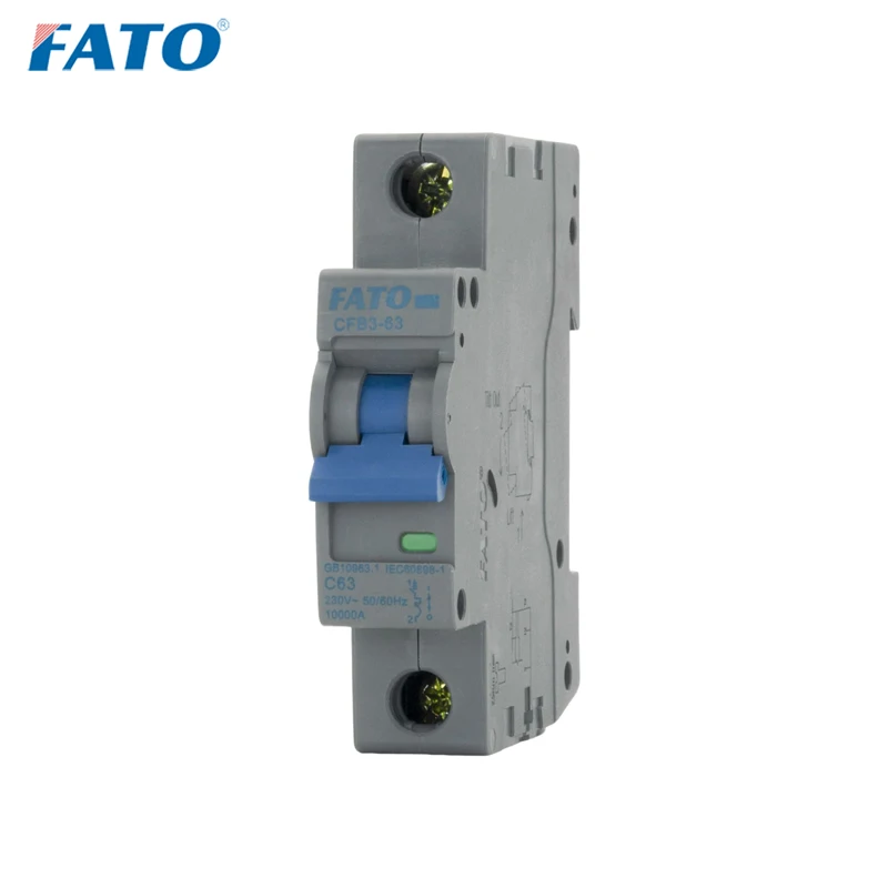

FATO 1P MCB AC 230V 10KA Din Rail Overload Protection 10A 16A 20A 25A 32A 40A 63A Breaking Capacity Mini Circuit Breaker