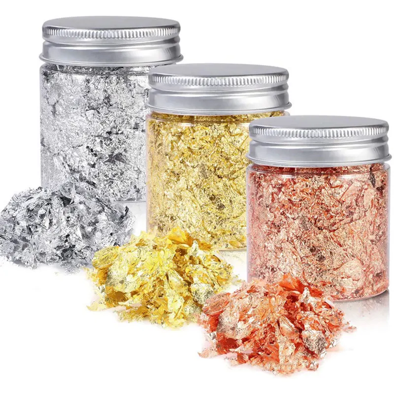 Блестки из искусственной Золотой серебряной и медной фольги 3g/5g/10/G блестящая