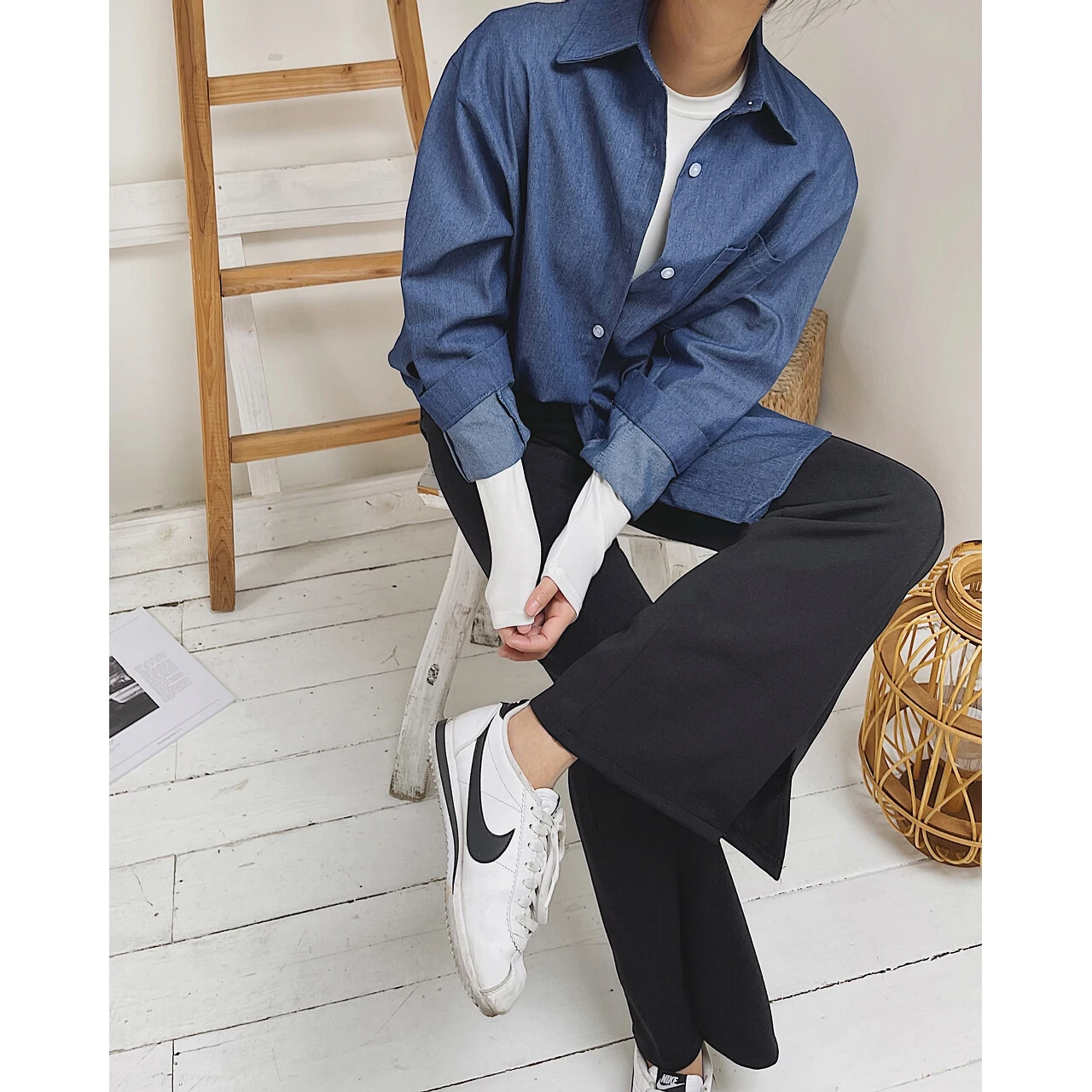 

2022 Za Woman Denim Vintage Blouses Shirt T-shirt Clothing Fashion Tunics Top Spring Cheap Free Shipping Urban Korean basic Chic