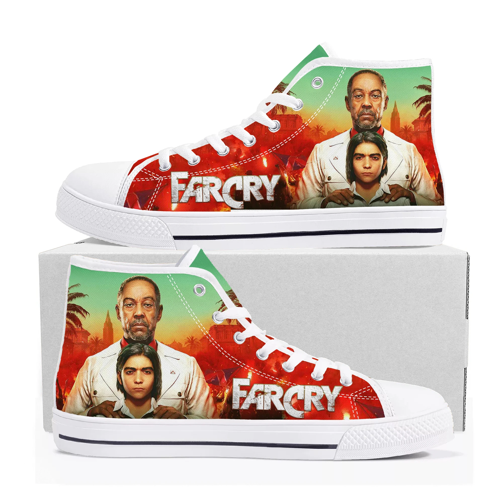 

Far Cry Custom High Top Sneakers Cartoon Game Mens Womens Teenager High Quality Canvas Shoes Casual Fashion Tailor Made Sneaker