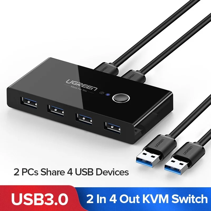 

Квм-Консоль USB 3,0, 2,0 квм, USB-переключатель для клавиатуры, мыши, принтера Xiaomi Mi Box, 2 шт., порт с общим доступом, 4 шт. устройств, USB-концентратор