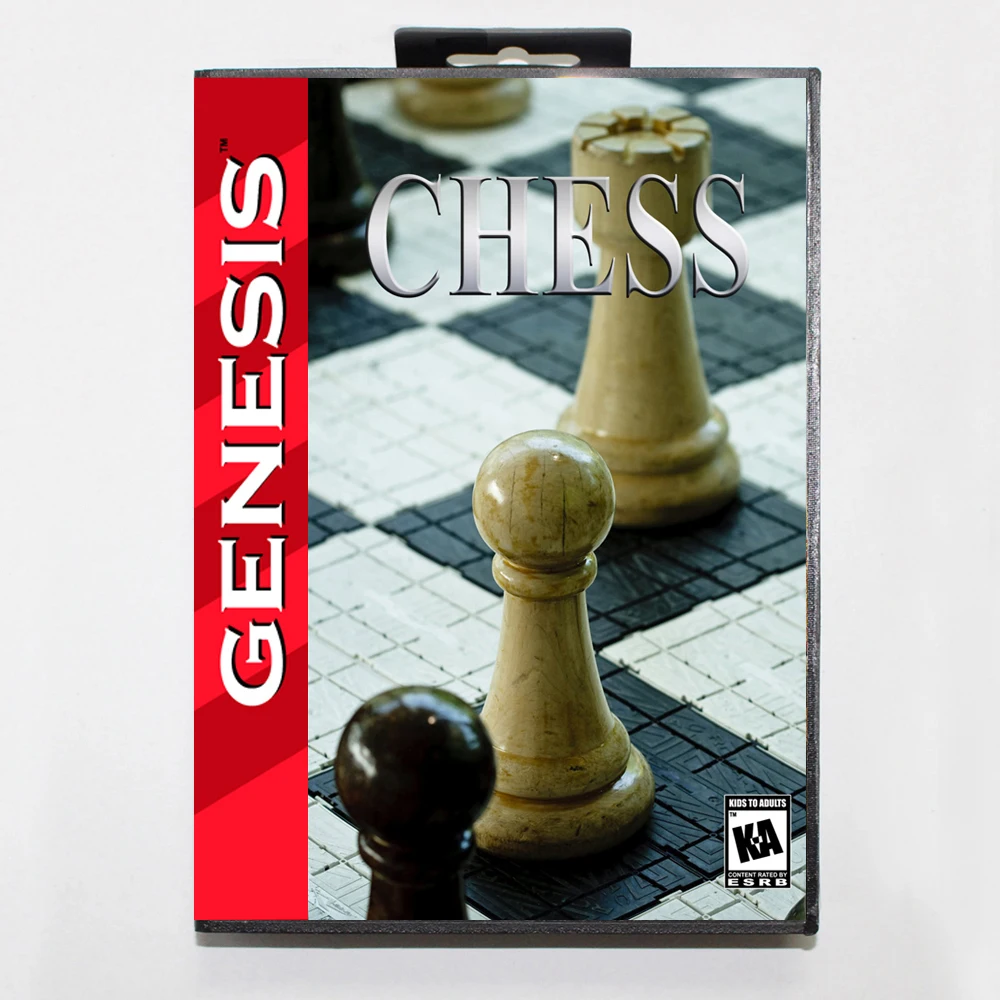 Игровая карта Chess MD с индивидуальной коробкой для США 16-битной консоли Sega Megadrive
